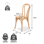 Madison Bentwood Chair - Cognac - Image 2