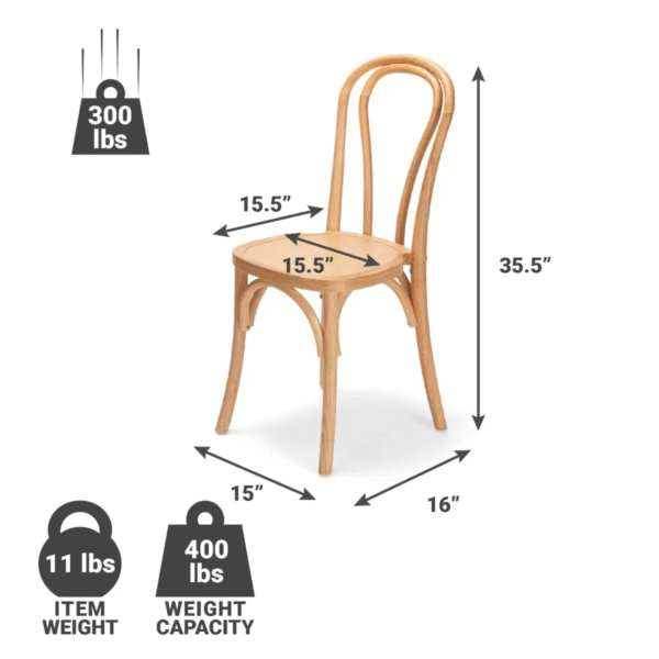 Madison Bentwood Chair - Cognac - Image 2