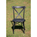 TimberTouch™ Resin Cross Back Chair - Black - Image 2