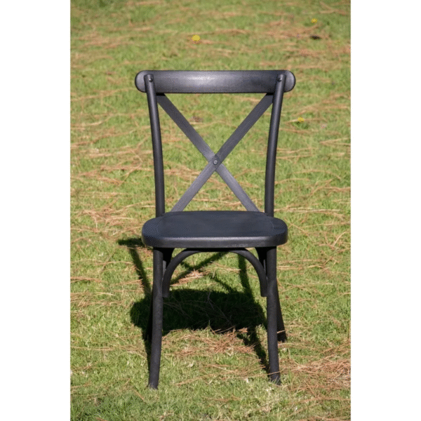 TimberTouch™ Resin Cross Back Chair - Black - Image 2
