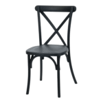TimberTouch™ Resin Cross Back Chair - Black
